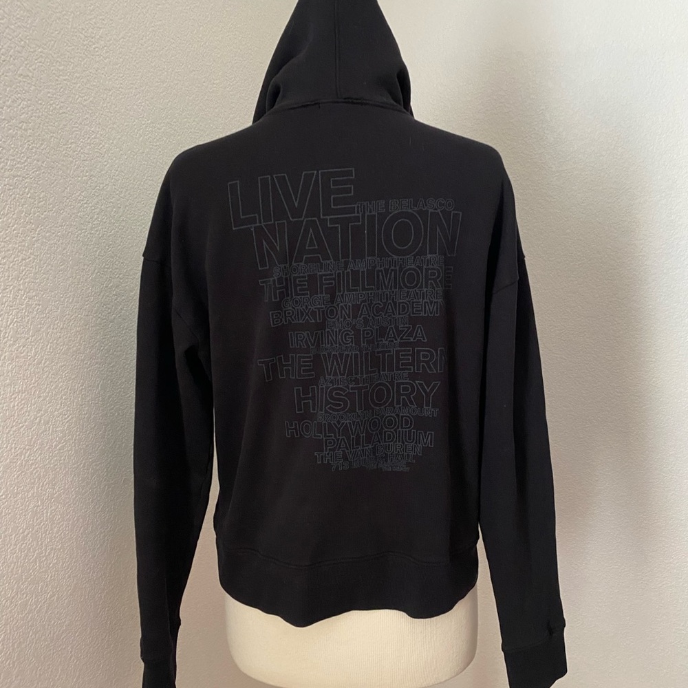 James Perse Live Nation Black Graphic Hoodie Men’s size 2